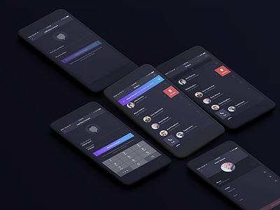 Dark Mode - Contact Orders app contact dark detail gradient ios mobile order profile service ui ux