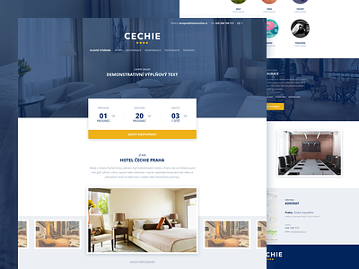 Hotel Cechie booking branding hotel logo reservation room typography ui uidesign ux web website