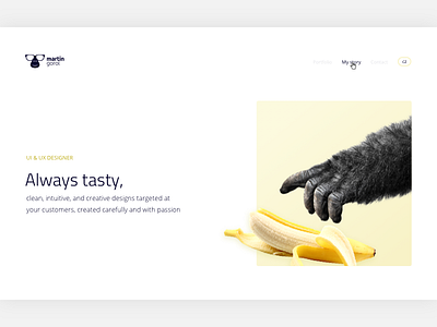 Personal Portfolio agency banana brand branding gorilla light logo portfolio typography ui ux webdesign