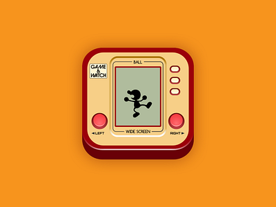 Game & Watch icon illustration ui vector