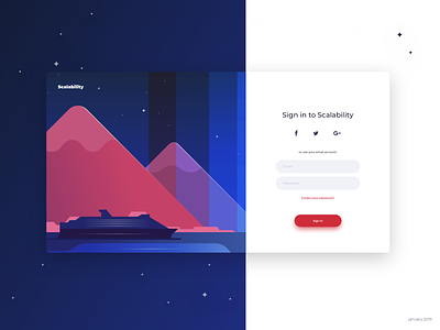 Login page clean modern minimal dailyui design illustration sign in ui ux design user interface experience