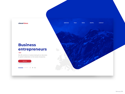 Hero image for the business page. business clean modern minimal hero mountain ui uidesign