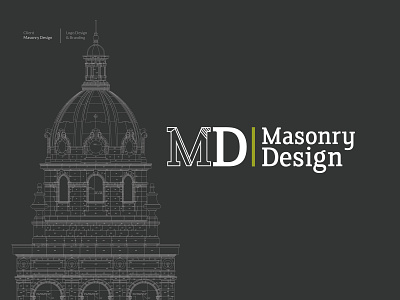 Masonry Design Logo branding branding and identity design illustration logo logo design masonry minimal typography vector