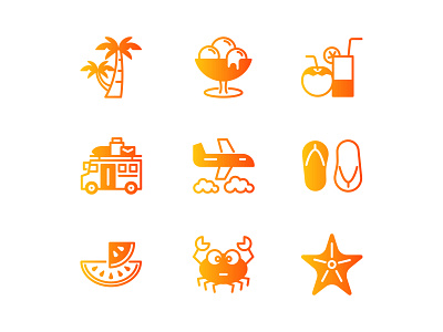 Late Summer beach holiday icon icon design iconography iconutopia summer