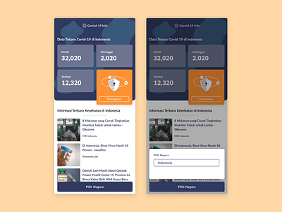 Covid-19 Info Mobile App Design design mobile app design mobile ui news