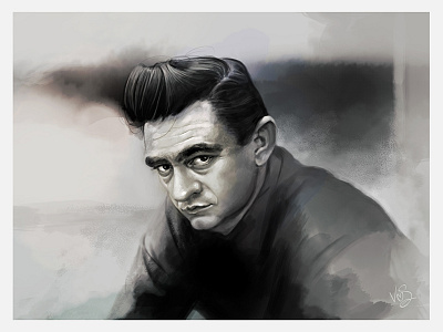 Caroline Vos Illustration Johnny Cash