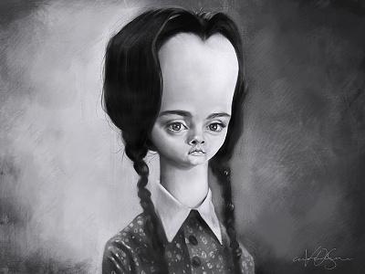 Wednesday Addams Portrait designs, themes, templates and downloadable ...