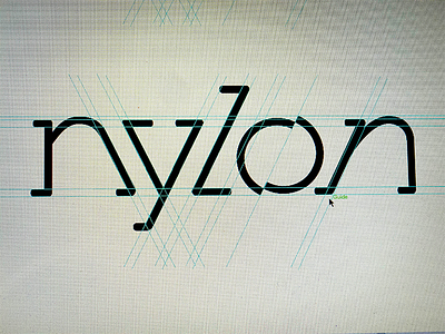 Nylon - lettering project grid lettering logo nylon