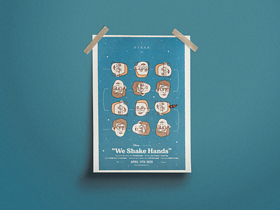 "We Shake Hands" | Mock Animated Film Poster animation design graphicdesign illustration mockup movie art movie poster pixar