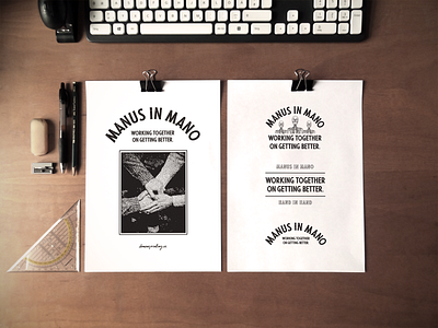 Manus In Mano | Domino Printing Co. branding design graphicdesign hand drawn illustration logo logodesign mockup typography vector
