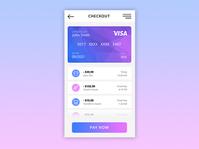 Daily UI #002 Credit Card Checkout