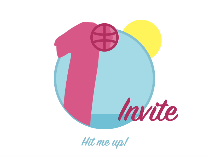 1 Dribbble Invite! 2d animation aftereffects animation design dribbble illustration invitation invite loop motion design motiondesign motiongraphics