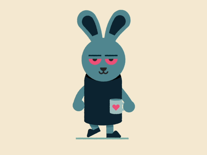 Grumpy Bunny by Moritz Schuchmann on Dribbble