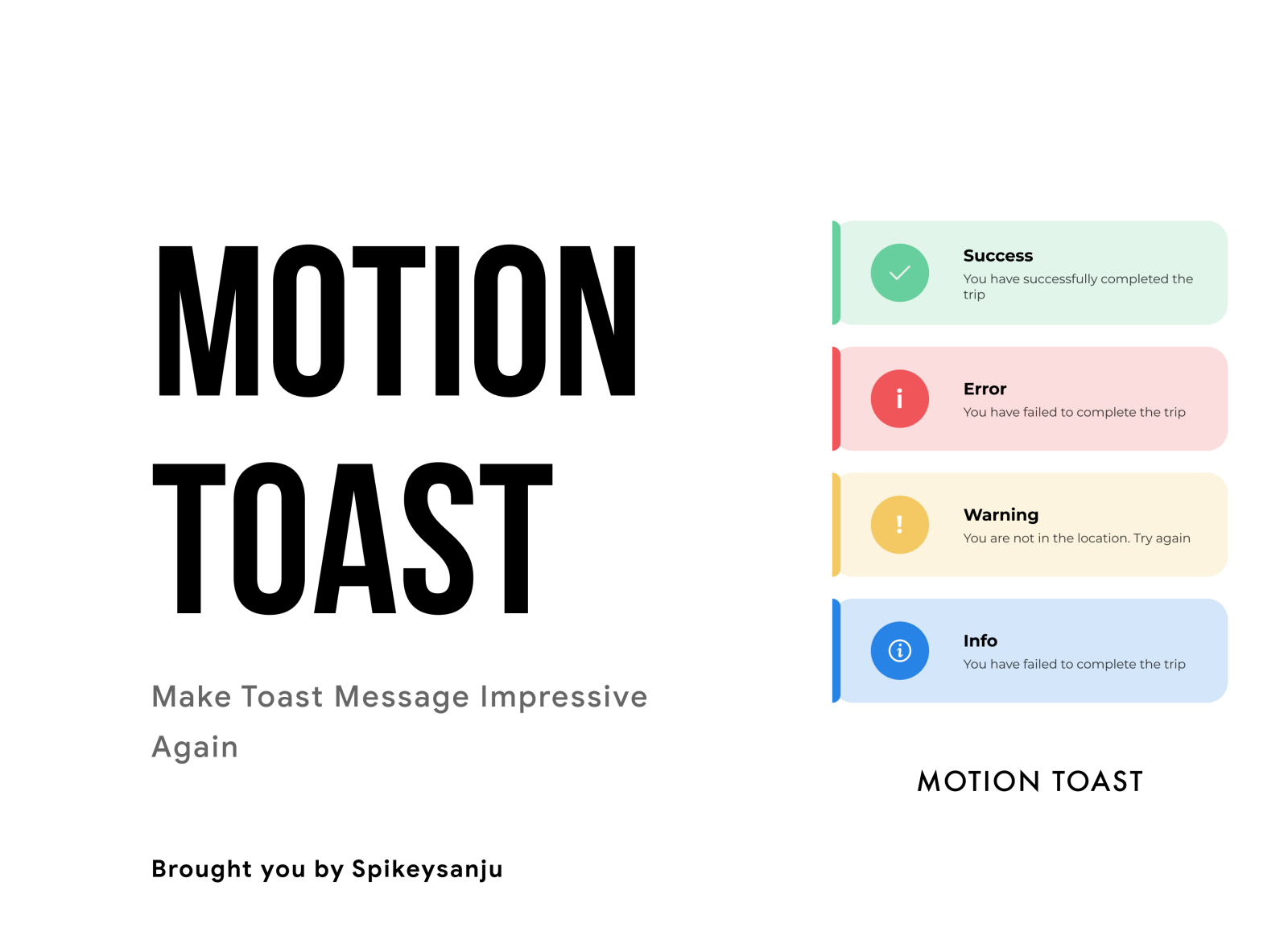 Motion Toast Library - Android Kotlin by Spikey Sanju on Dribbble