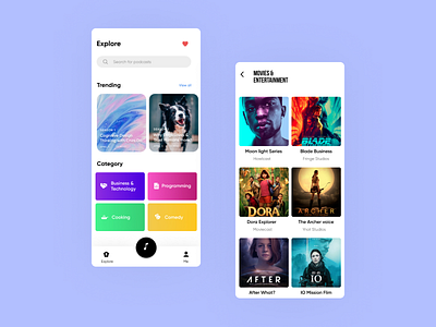 HowdyCast - Podcast App app audio app brand design category clean design clean ui color illustration minimal mobile ui mockup music music app podcast typography ui uidesign uikit ux uxdesign