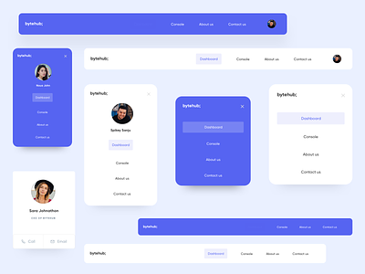 Bytehub - Web Navigation Components app bytehub cards clean component components elements minimal mobile saas ui ux web web components