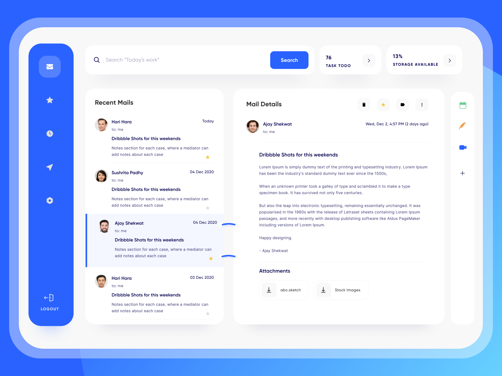 ️ Goomail - Minimal Email App 😍 by Spikey Sanju for F22 Labs on Dribbble