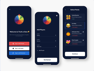 Truth or Dare App | Login & Pricing page android animation app challenge app clean dare app interaction design ios minimal mobile ui multiplayer app spikeysanju thisux truth or dare app ui ux uxdesign