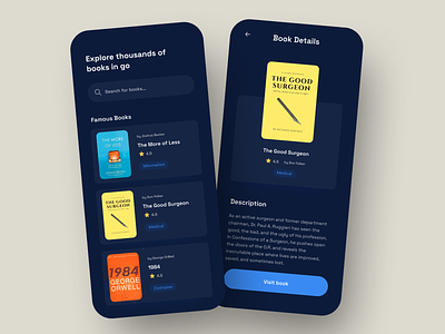 E-Book App - UI/UX app book store books books app books application bookstore clean comic app component ebook app ebook design ebook layout ebooks minimal mobile ui reader app shop spikeysanju thisux uxdesign