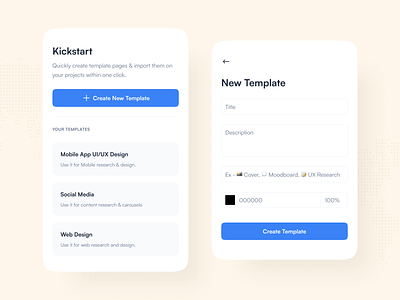 Kickstart - Figma plugin agency app automation branding card clean design extension figma kickstart plugin minimal mobile ui modal plugin popup spikeysanju thisux ui ux uxdesign