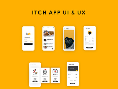 itch - Pet Care App android app android app development app branding dog figma interaction design ios app mobile app design mobile ui pet petapp petcare ui ui design uidesign uikit uiux ux design uxdesign