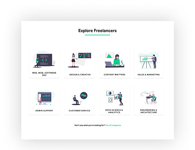 Freelancing - Explore Category Page app branding category page design figma freelancer illustration landingpage logo typography ui ui design uidesign uxdesign vector web webdesign