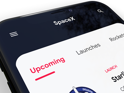 SpaceX App Design android app app branding design interactiondesign ios app mobile ui product design prototype rocket spacex ui uidesign uxdesign