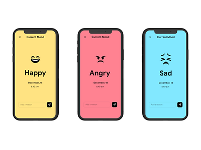 Mood Tracker - Employee Engagement App app clean colorful emotions employee engagement feedback illustration minimal mobile ui moods survey ui uidesign uiux ux uxdesign