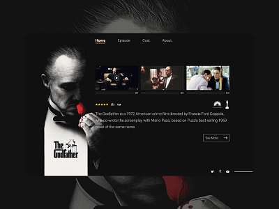 The Godfather Web Design adobe xd app design graphic graphic design ui uiux uiuxdesign ux web app web design web ui ux web uiux webdesign website website design webui webuiuxdesign xd xd design