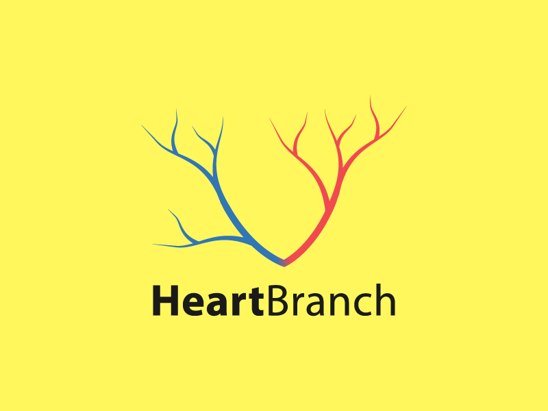 Heart Branch typography black logo text logo mark photoshop logotype abstract design design logos illustrator logo designer logodesign logo a day logo logo design adobe photoshop adobe illustrator