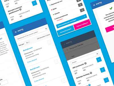 Acerta mobile ui user interface ux wireframes