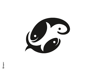 Fish Daily creative daily fish i̇con logo design vector