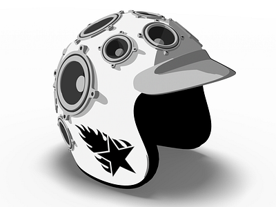 Loud Helmet game art helmet motorcycle vr