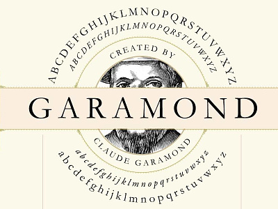 Detail of A History of Garamond poster decorative poster design