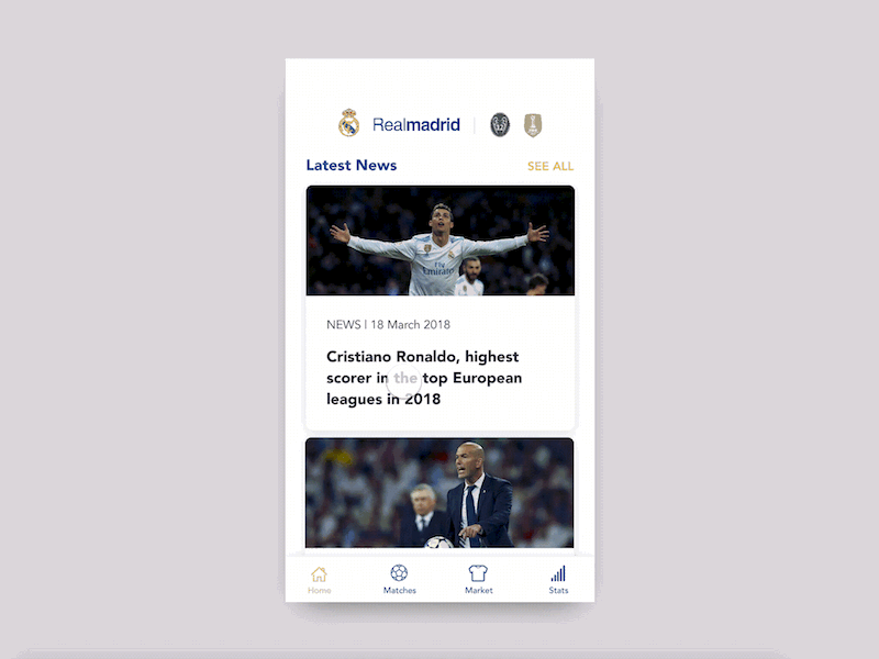 Prototype | Football Android Application Concept