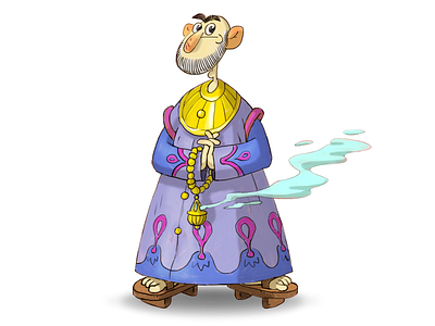 Priest animation cartoon cartoonish character conceptart draft illustration sketch