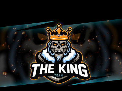 The King Esport Logo character esport esport team gamer illustration king logo mascot skull sport twitch vector