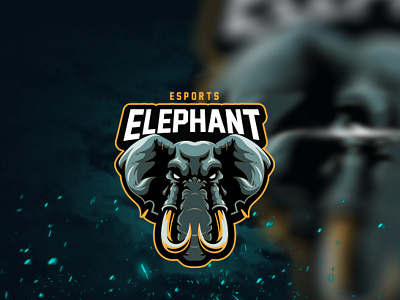 Elephant Esport Logo branding character design esport gamer logo mascot sport team vector