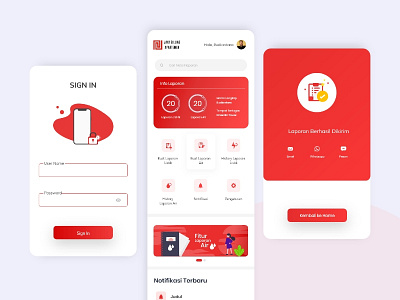 Jaya Billing app design flat ui ux web website