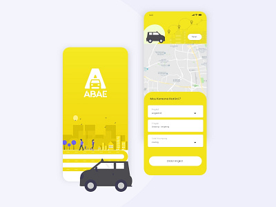 ABAE app design flat illustration ui ux web website