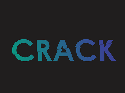 Typography logo crack logo typography