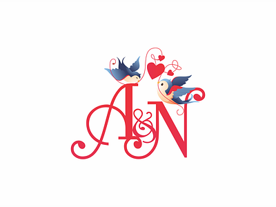 love bird wedding logo