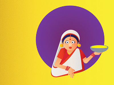 South Indian Cook Illustration2 bangol culture cute food illustration india lady love mother south india