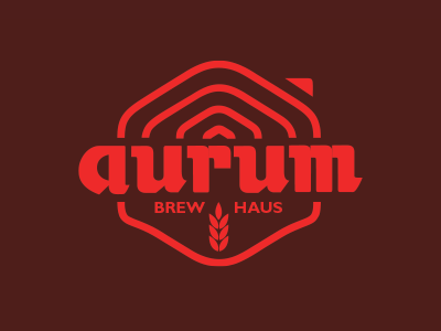 Aurum Brewhaus Logo alchemy barley beer house logo modern