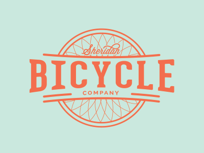 SBC Logo Option 1 bicycles bikes logo mint orange