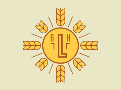 Luminous Brewhouse Secondary barley beer logo luminous sheridan sun yellow