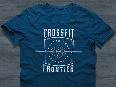 CrossFit Frontier athletic barbell crossfit lockup shirt