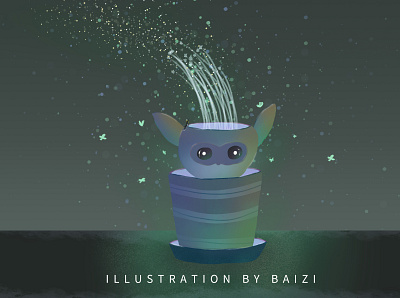December 7, 2020 baizi cure illustration night 插图