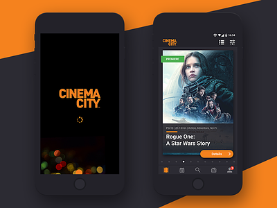 Cinema City App Concept MOVIE SCREEN android cinema cinemacity grapefruit ios mobile app movies online booking tickets reservation user experience user interface