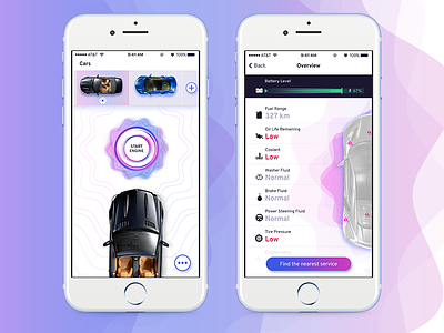 Smart Remote Car App car remote futuristic design mobile app smart car app ui user experience user interface ux